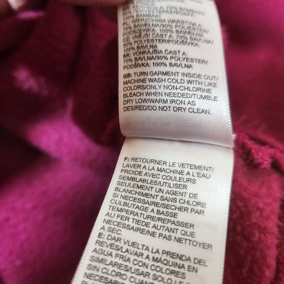 The North Face Hoodie Women's Large Pullover with Lined Hood Color: Fuschia - Picture 6 of 7